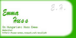 emma huss business card